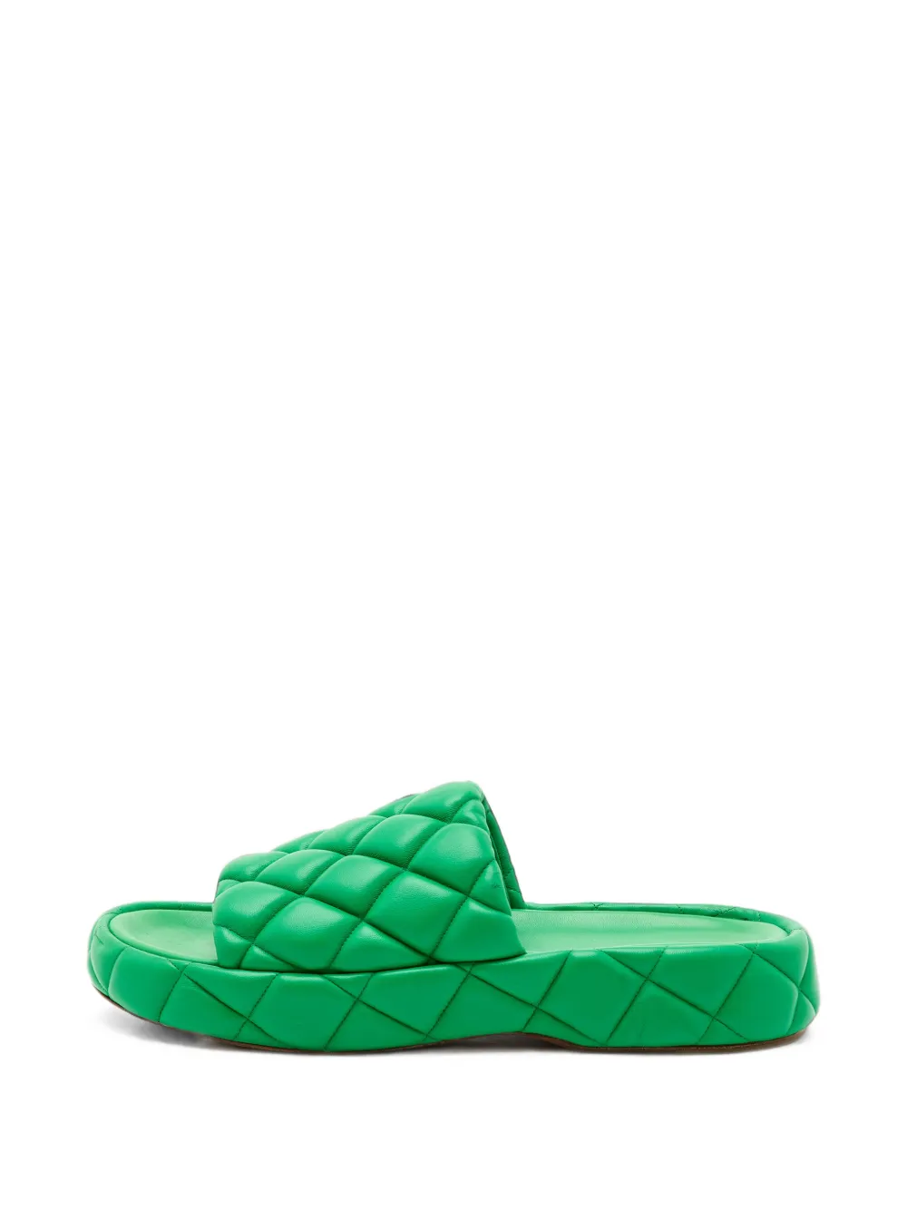 Bottega Veneta Pre-Owned padded platform slide sandals - Vert