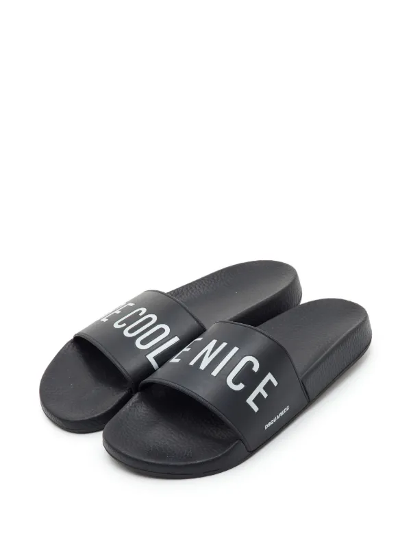 DSQUARED2 ロゴ サンダル | ブラック | FARFETCH JP