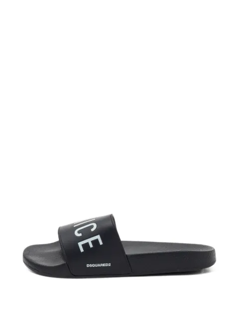 DSQUARED2 flip flops con logo estampado