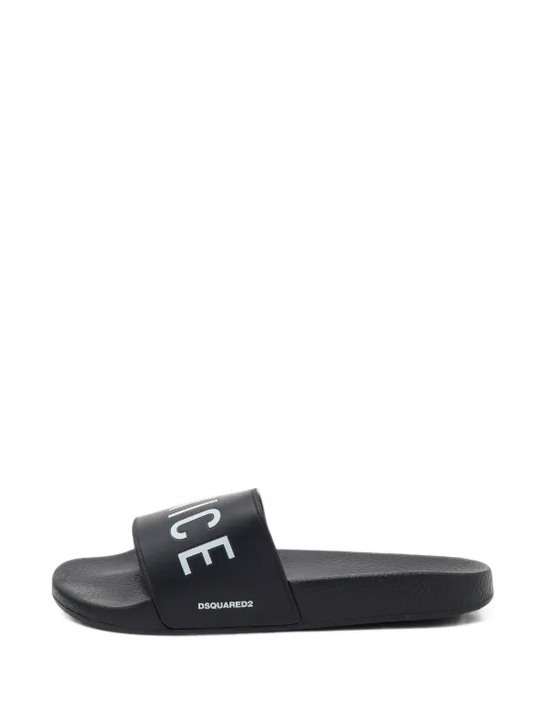 DSQUARED2 ロゴ サンダル | ブラック | FARFETCH JP