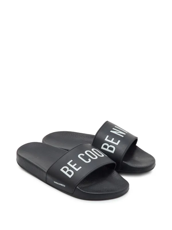 DSQUARED2 ロゴ サンダル | ブラック | FARFETCH JP
