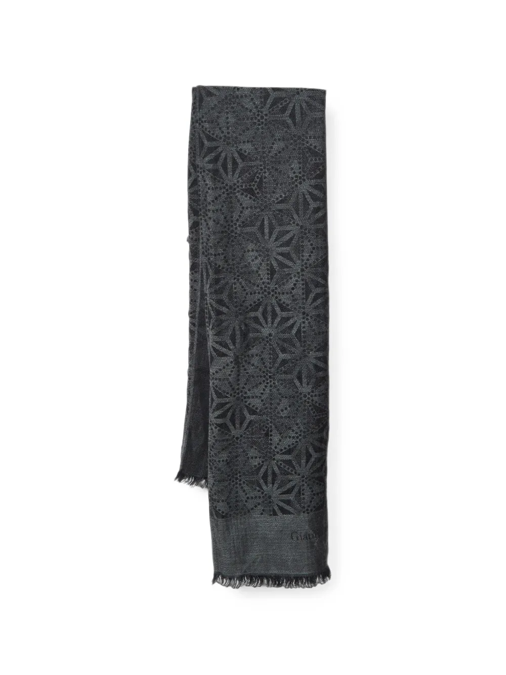 Pre-owned Gianfranco Ferre Geometric Pattern Scarf In Grey