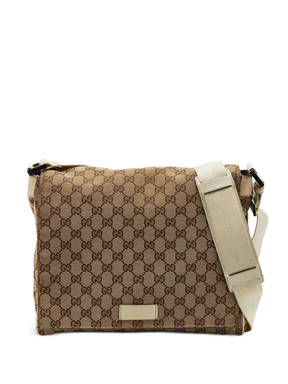 Gucci Pre-Owned Kuriertasche aus GG Canvas mit Überschlag - Nude