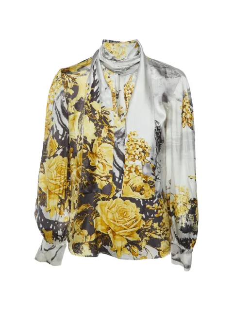 Roberto Cavalli floral-print silk-satin blouse