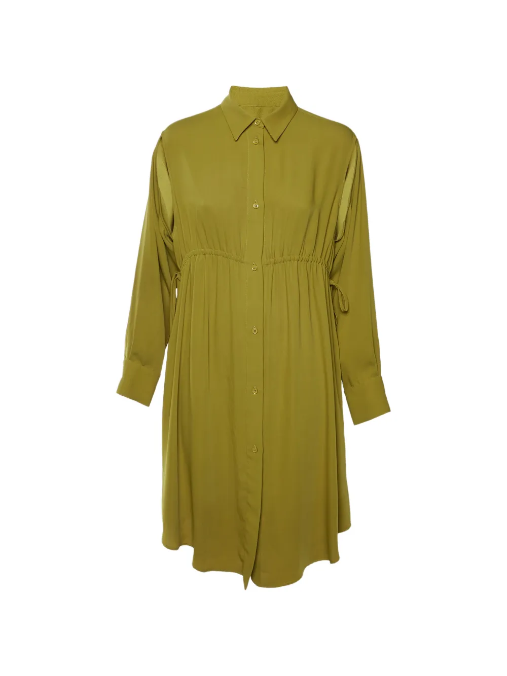 MM6 Maison Margiela long-sleeve midi shirt dress - Verde