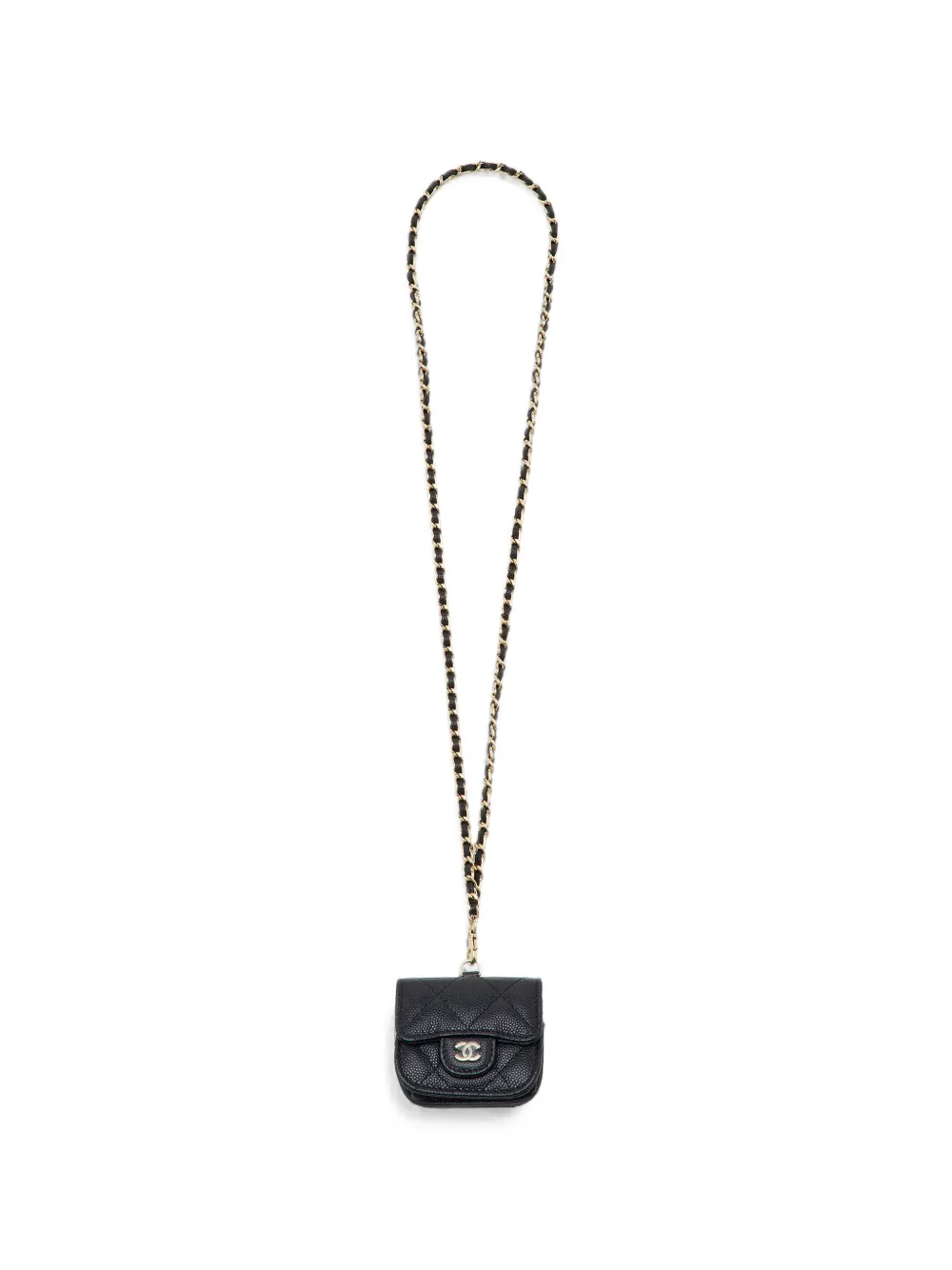 CHANEL Pre-Owned quilted chain-strap AirPods Pro case - Schwarz