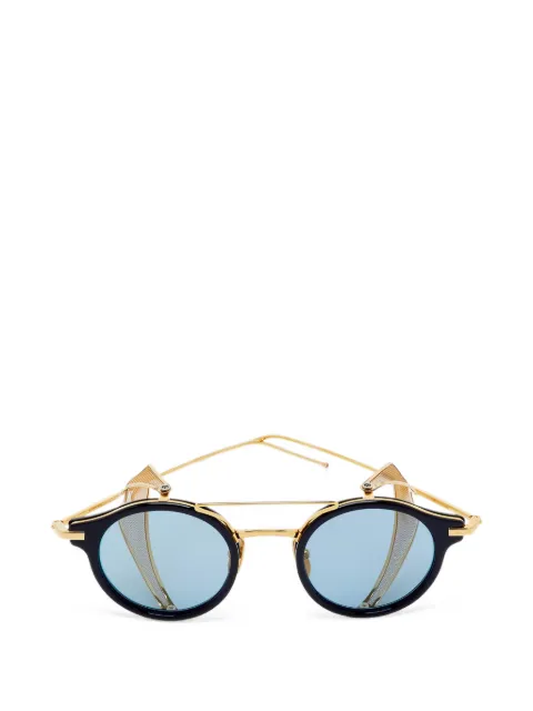 Thom Browne TB-804 mesh-shield round-frame sunglasses