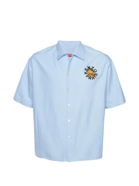 Kenzo Pre-Owned logo-embroidered short-sleeve shirt