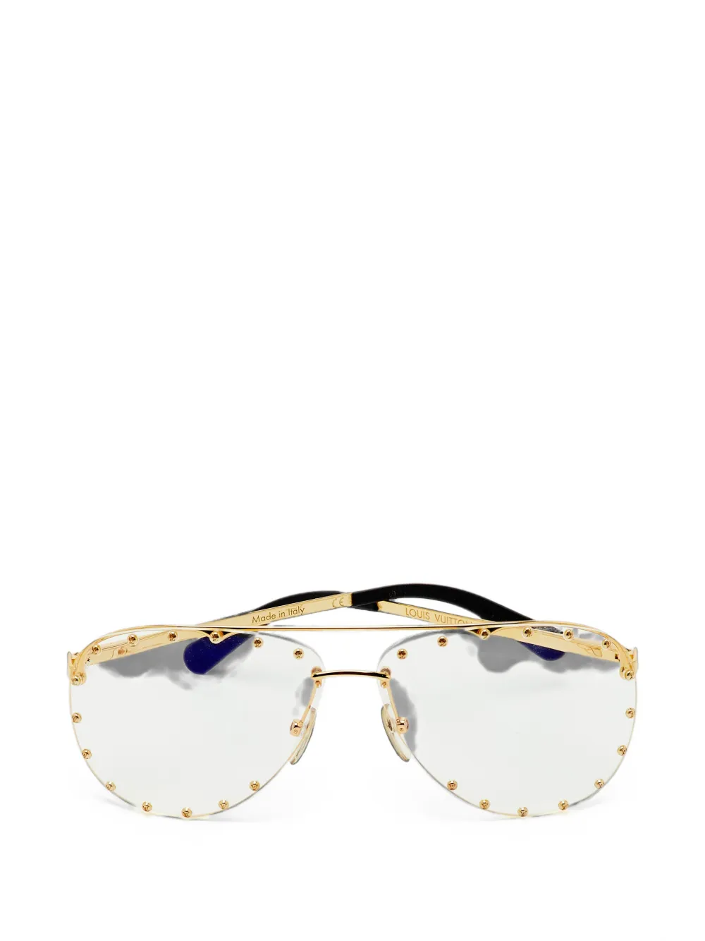 Louis Vuitton Pre-Owned The Party studded sunglasses - Or Louis Vuitton Pre-Owned The Party studded sunglasses - Or