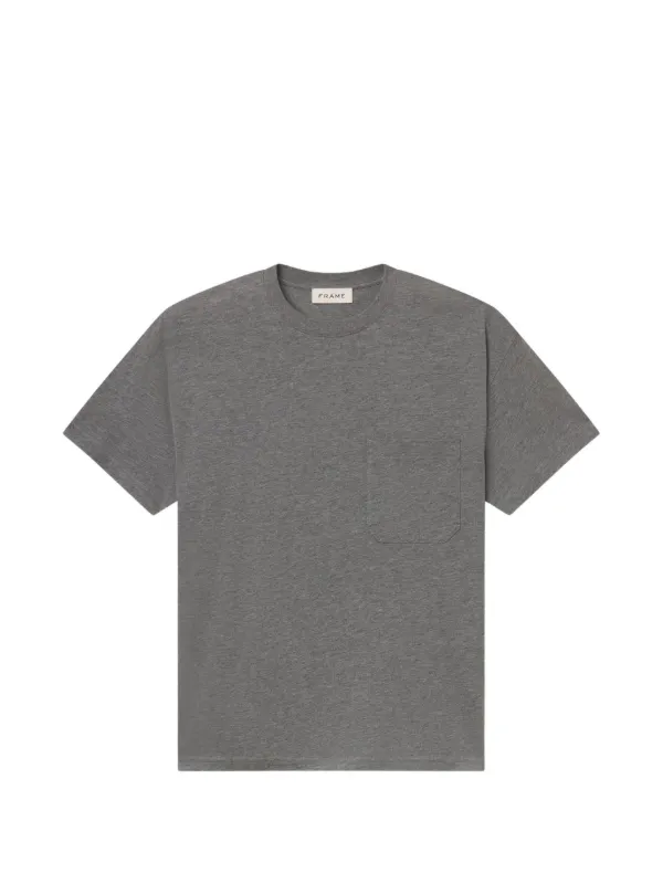 Frame Chest-pocket Cotton T-shirt in Grey