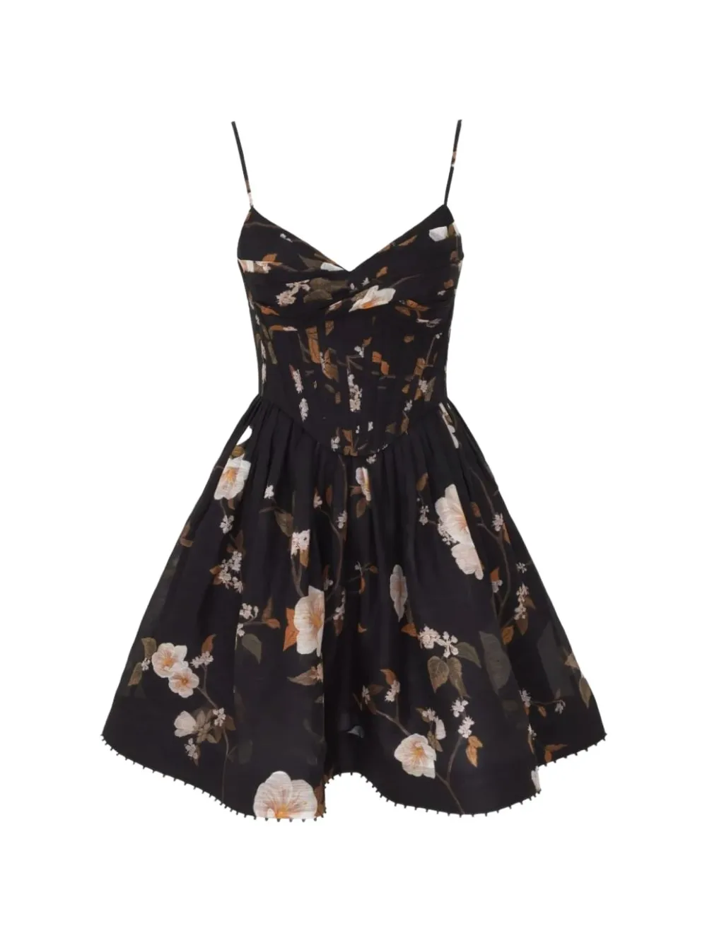 ZIMMERMANN floral-print corset-style mini dress