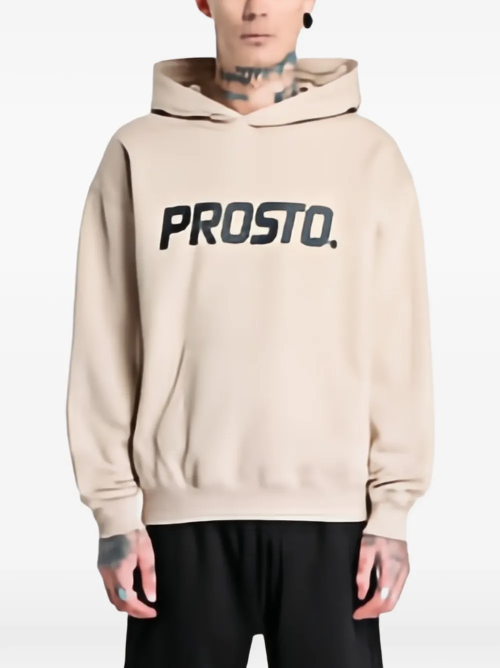 PROSTO Big Log logo-print hoodie