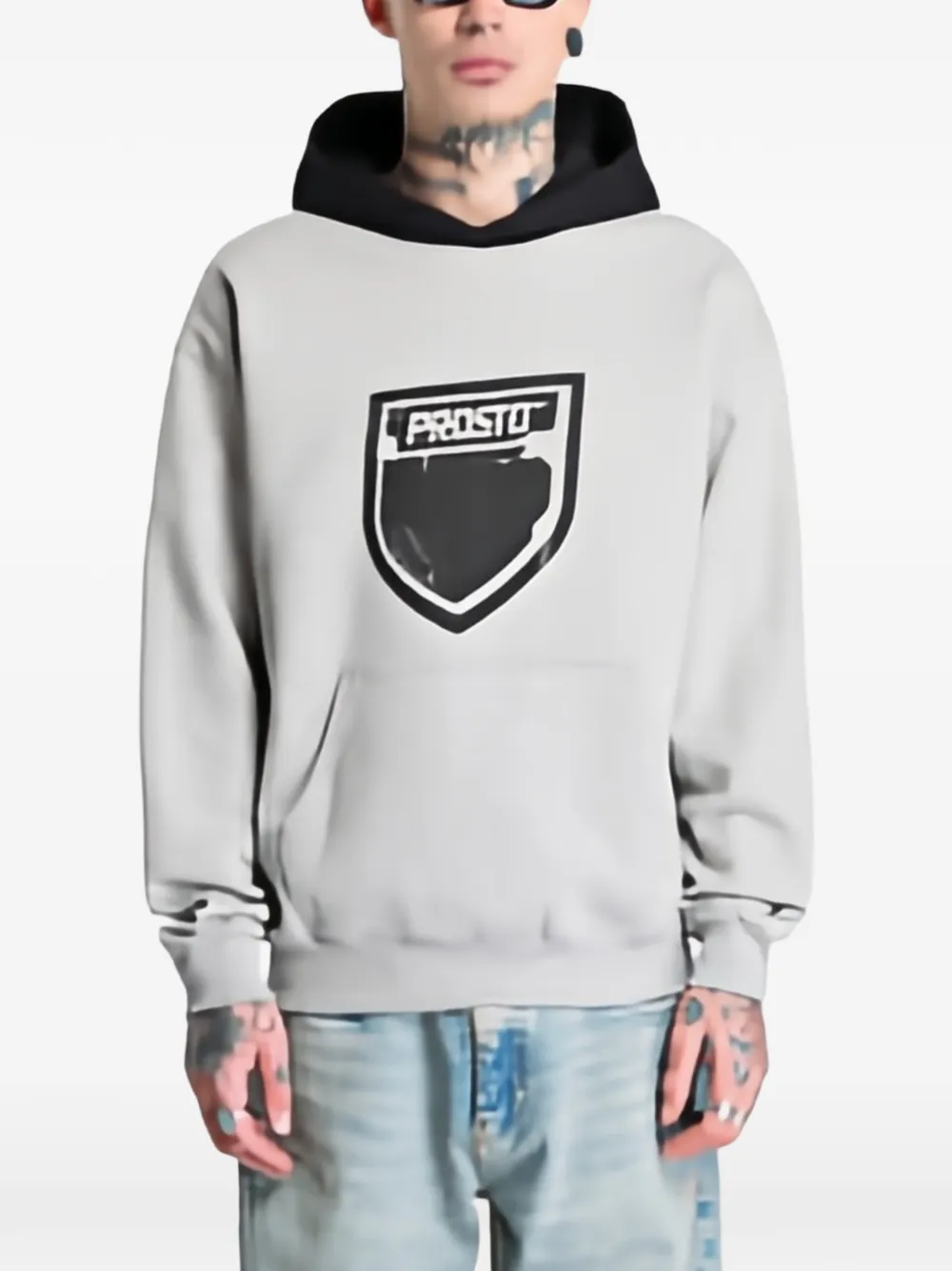 PROSTO Splash Shield logo-print hoodie