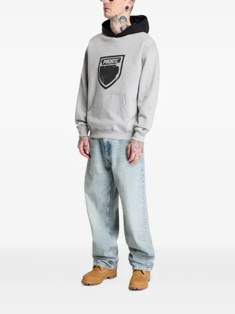 PROSTO Splash Shield logo-print hoodie