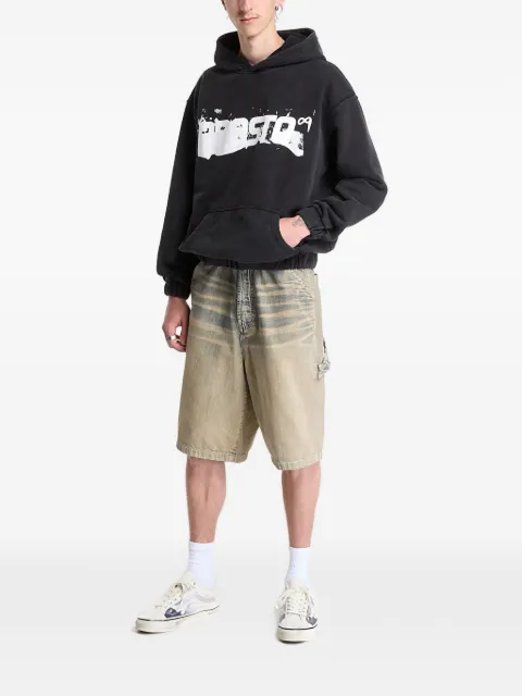 PROSTO Splash Washed logo-print hoodie