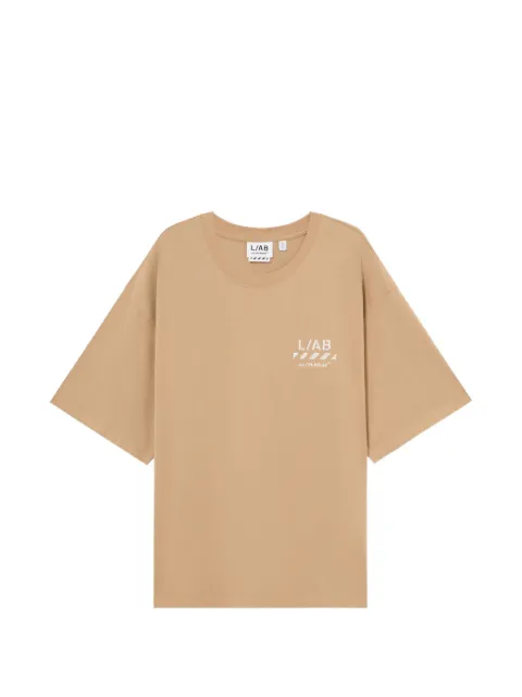 L/ab c/o Off-White xL/AB Diagonal oversized T-shirt