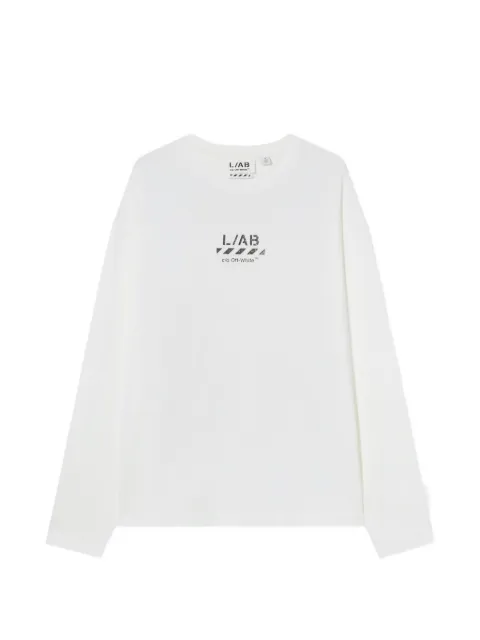 L/ab c/o Off-White Diagonal long-sleeve T-shirt