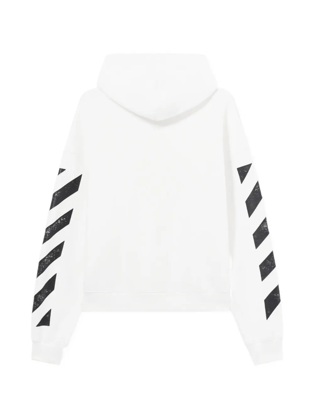 L ab c o Off-White Diagonal-print zip-up hoodie Wit