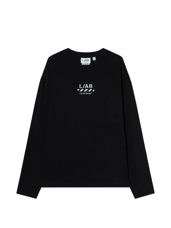 L/ab c/o Off-White x L/AB Diagonal Tシャツ | ブラック | FARFETCH JP