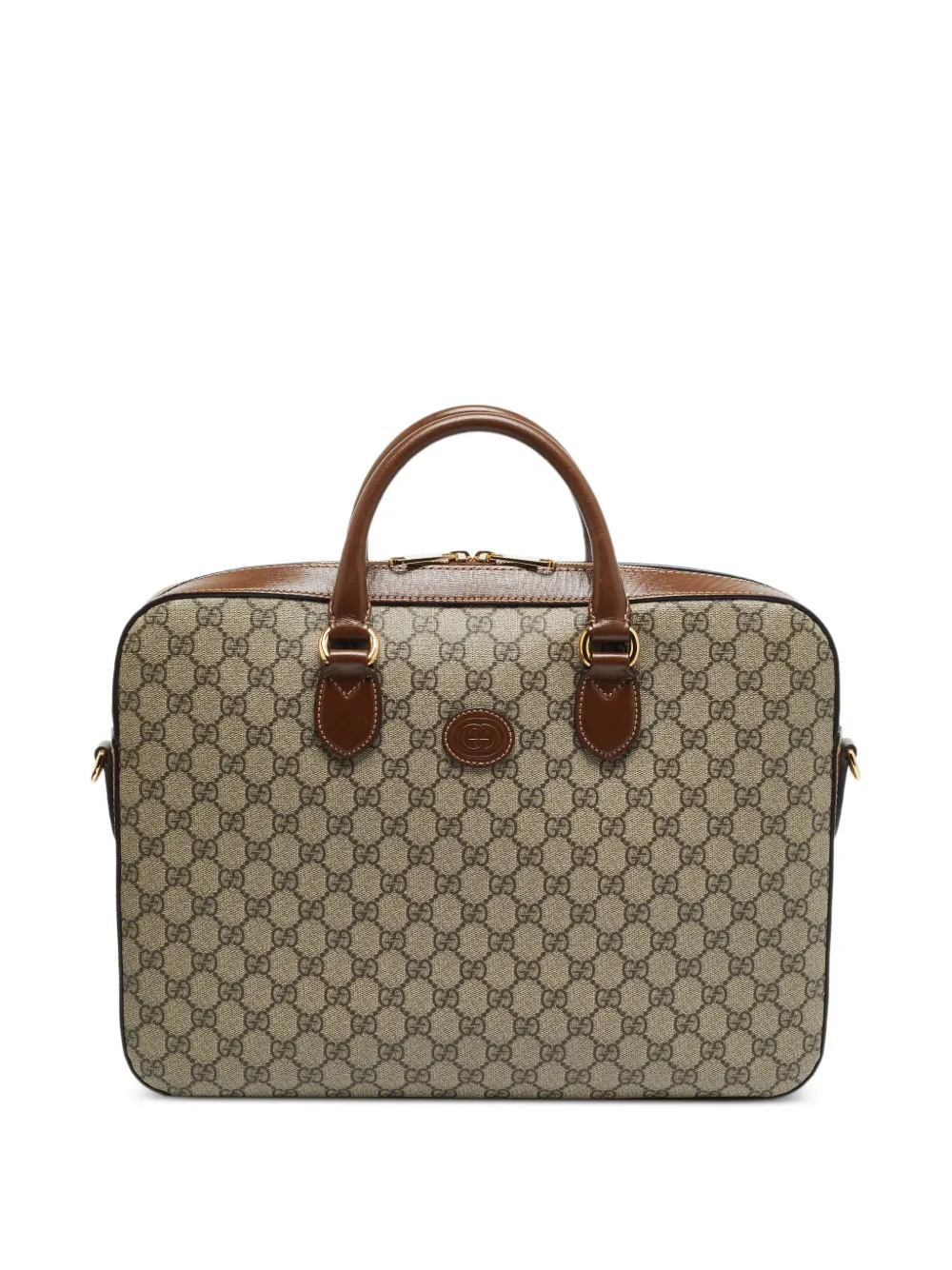 Gucci Pre-Owned GG Supreme Interlocking G briefcase - Toni neutri