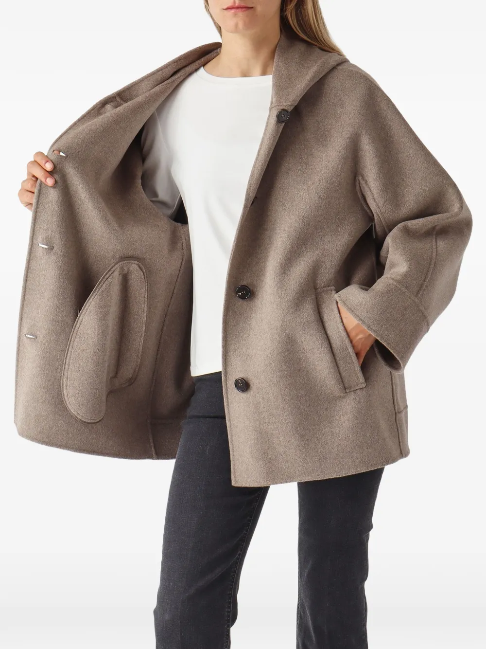 'S Max Mara Jas met capuchon Bruin