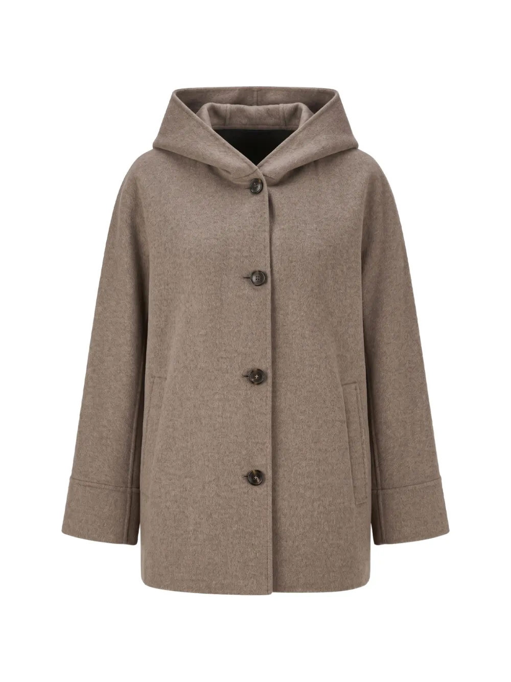 'S Max Mara hooded button-up coat - Marrone