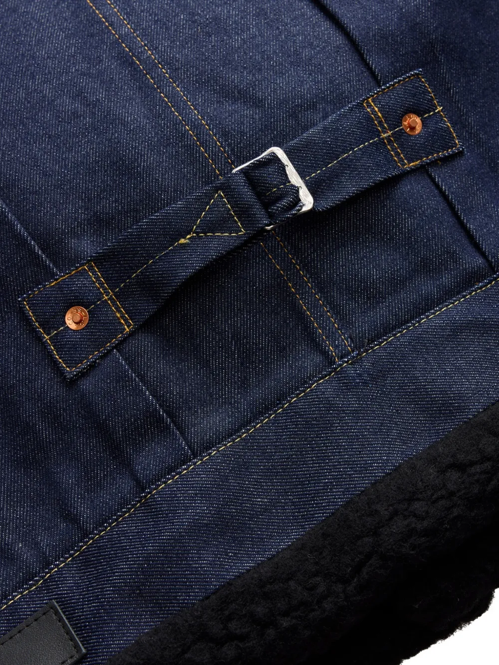 sacai x Levi's panelled denim jacket Blauw