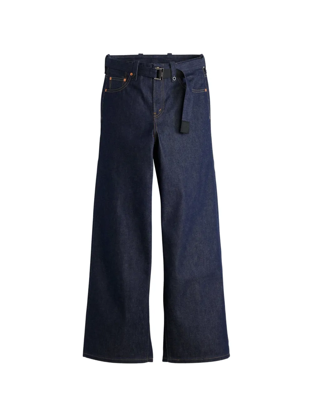 sacai x Levi's belted wide-leg jeans - Blau