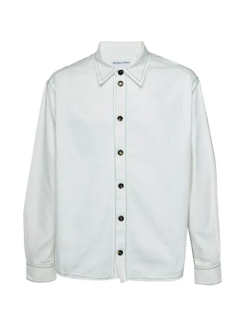 Bottega Veneta Pre-Owned contrast-stitch denim shirt