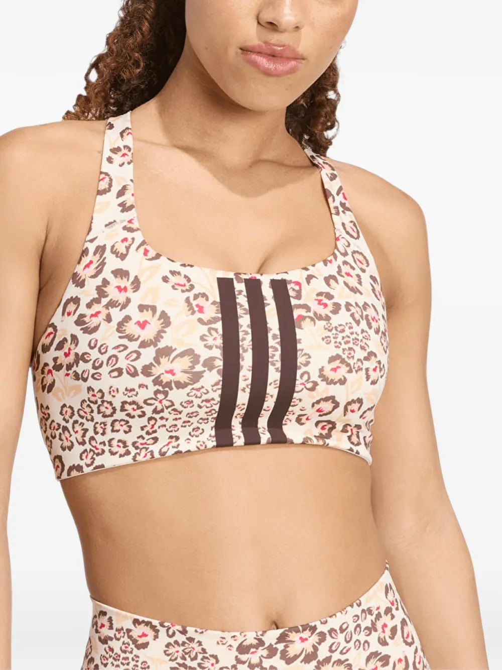 adidas x Farm Rio Optime sports bra Beige