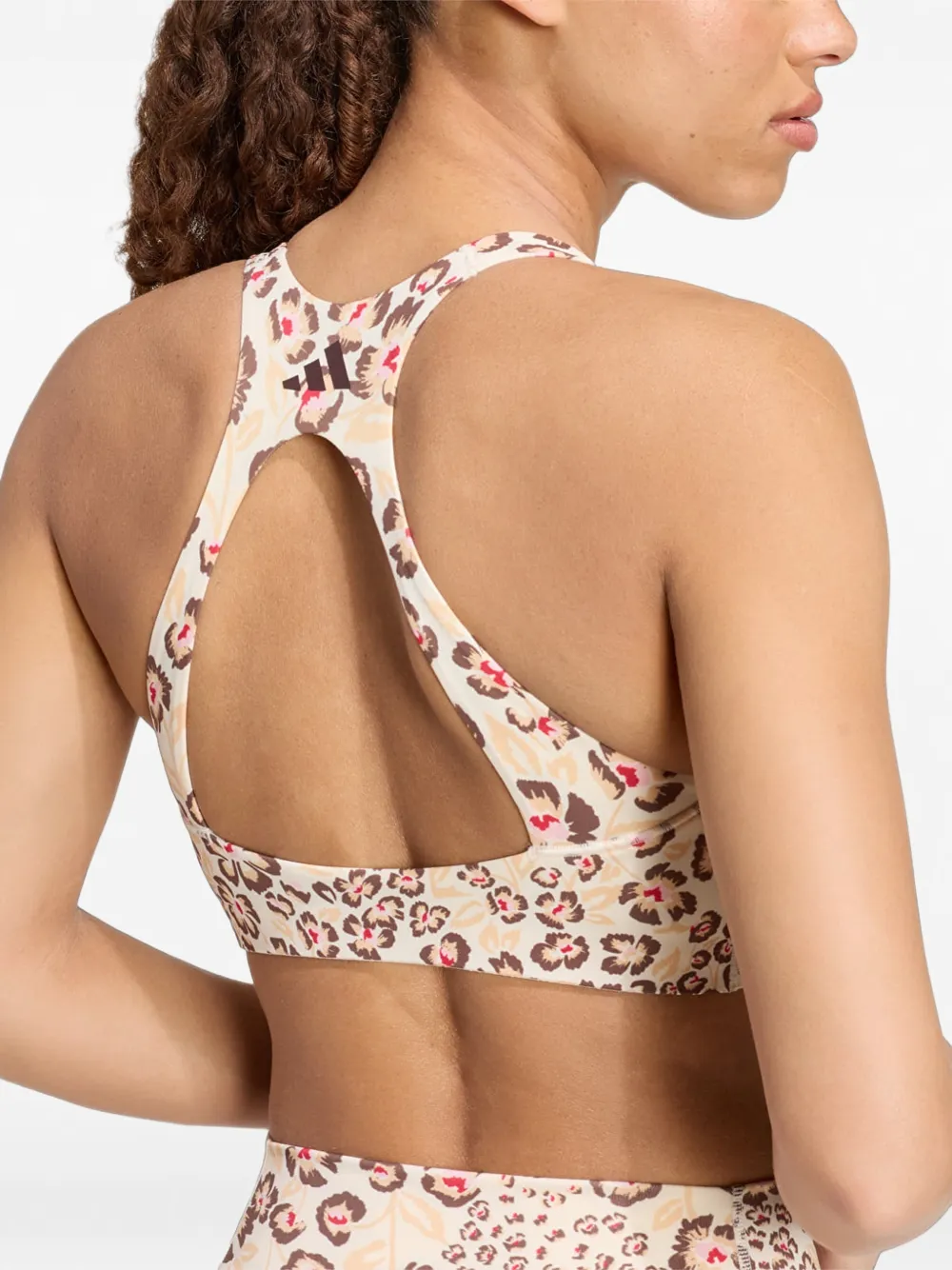 adidas x Farm Rio Optime sports bra Beige