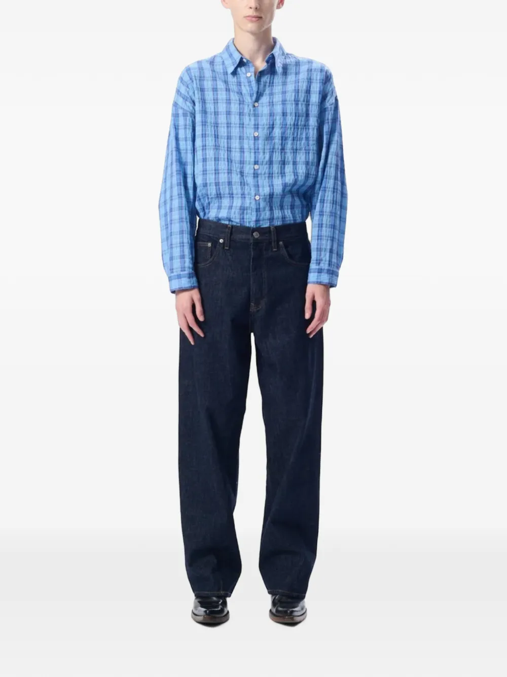 Sunflower Wide Twist jeans met wijde pijpen Blauw