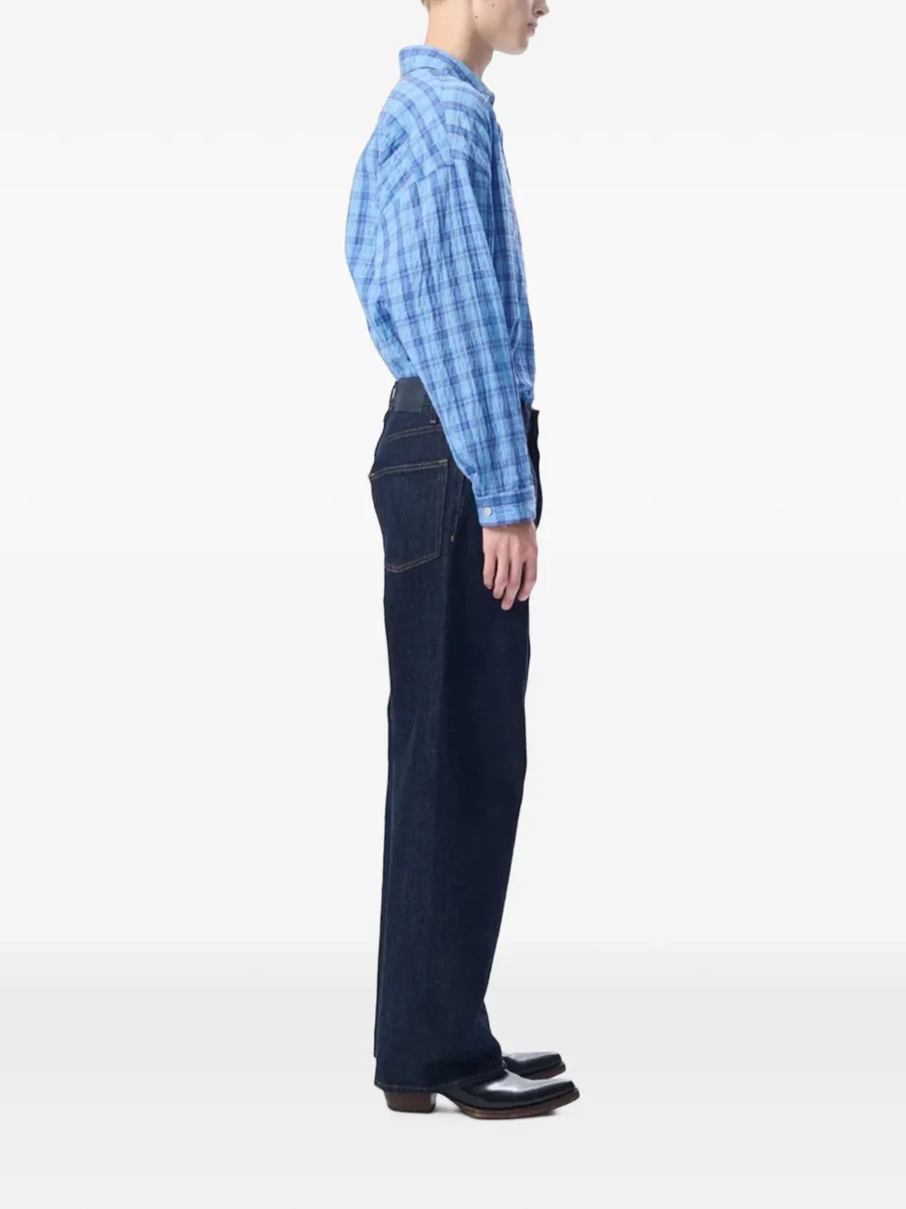 Sunflower Wide Twist jeans met wijde pijpen Blauw