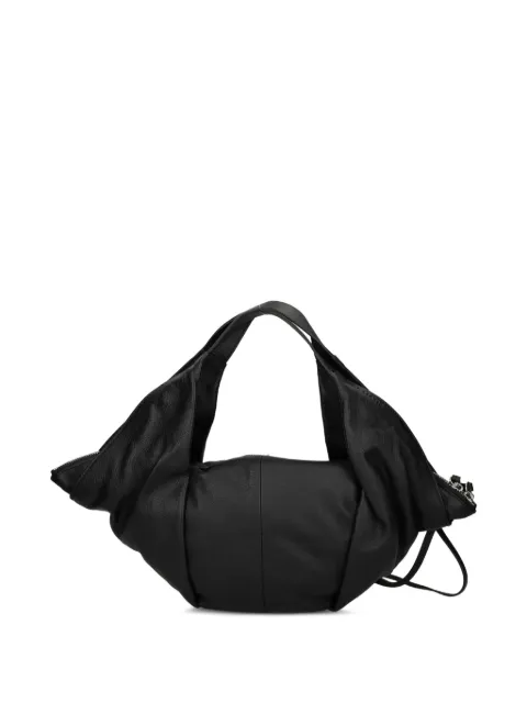 Vic Matie grained leather draped tote bag