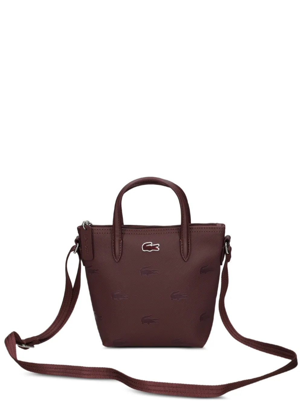 Lacoste mini zipped tote - Rosso