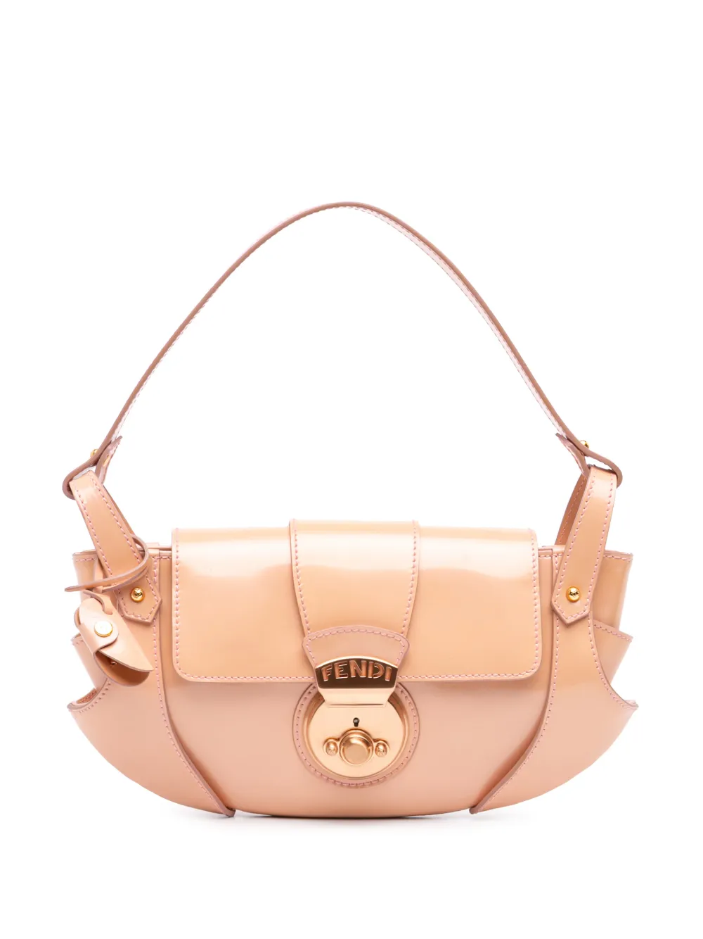 Fendi Pre-Owned 2000-2010 Leather Compilation shoulder bag - Nude