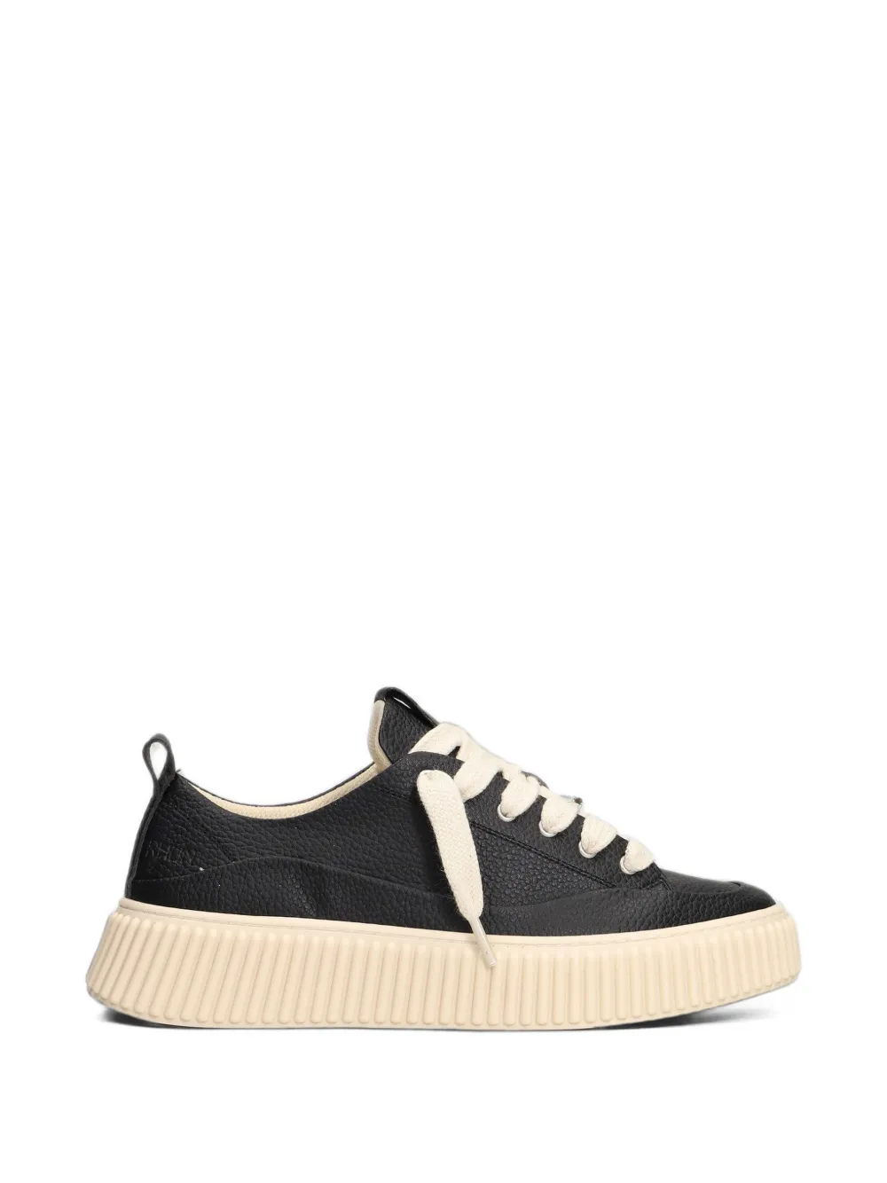 Rhun Pebbled-leather Chunky Low-top Sneakers In Black