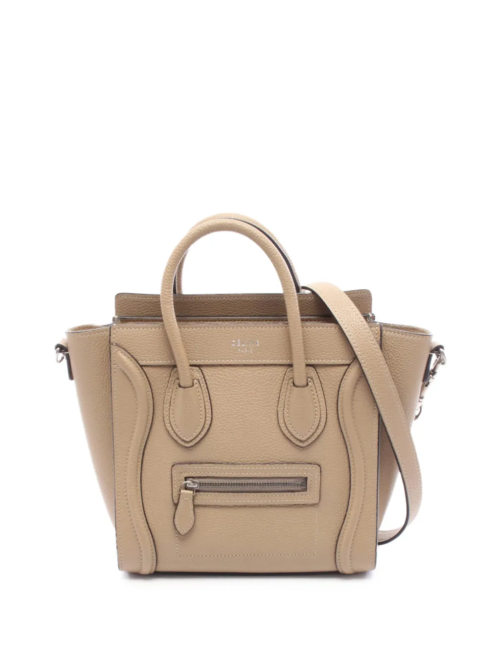 Celine Pre-Owned 2010-2026 Nano Leather Luggage Tote satchel - Nude
