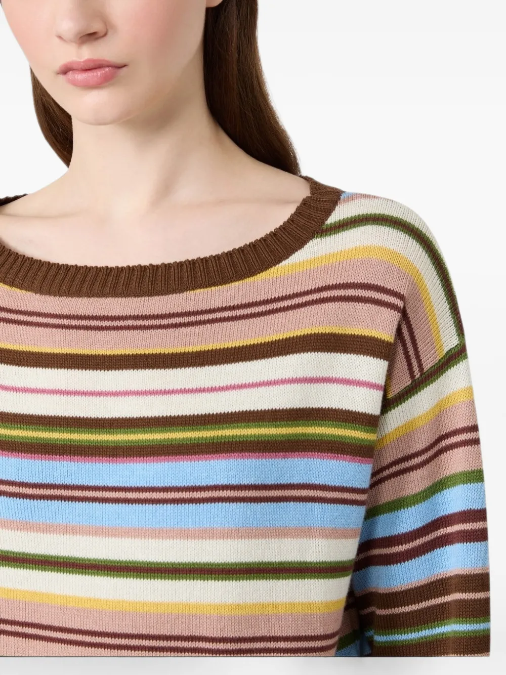 Weekend Max Mara Sweater met boothals Bruin