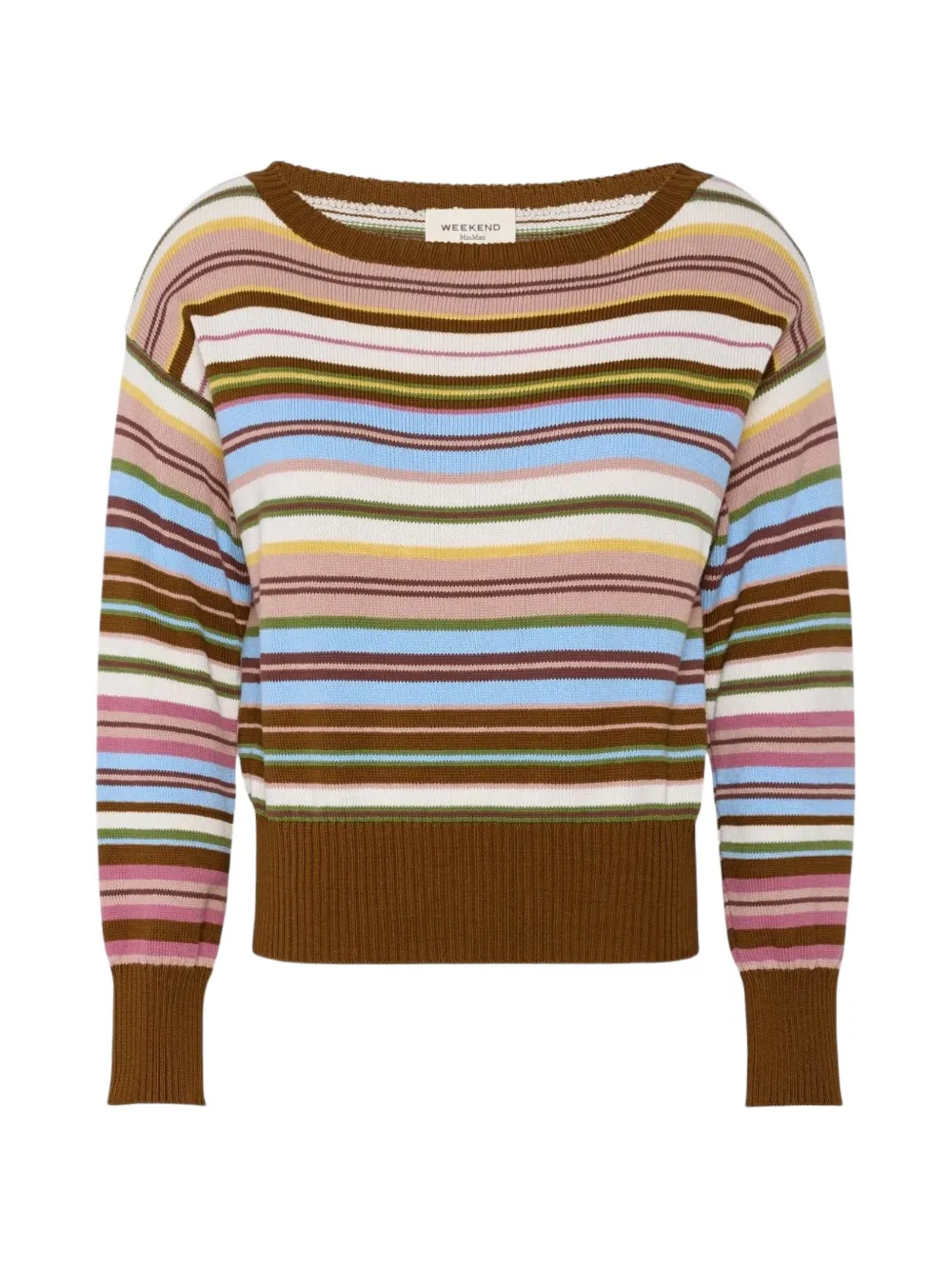 Weekend Max Mara boat-neck striped sweater - Marron Weekend Max Mara boat-neck striped sweater - Marron