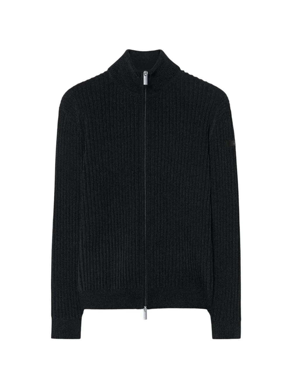 RRD ribbed-knit zip-up sweater - Black
