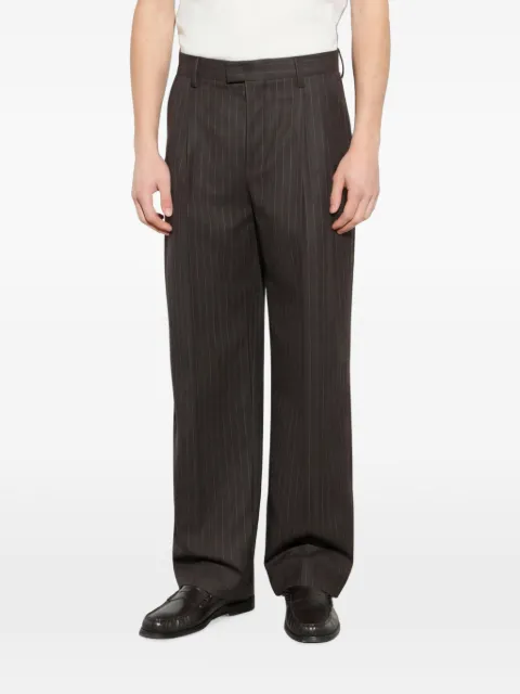 Paolo Pecora pinstripe-pattern pleated tailored trousers