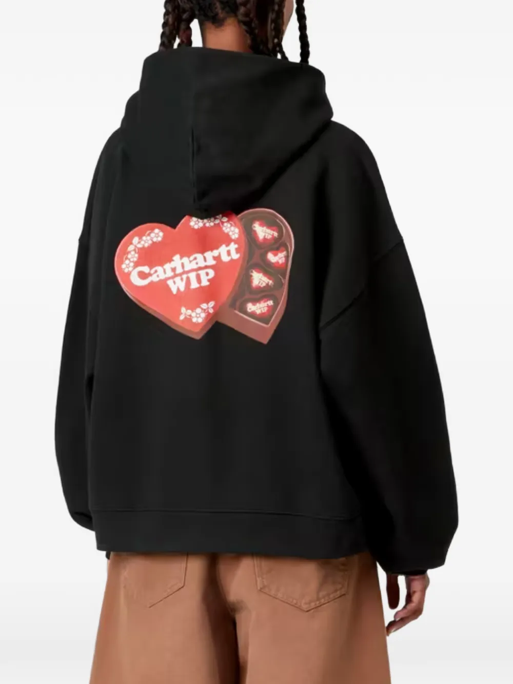 Carhartt WIP Hartt Case graphic-print hoodie Zwart