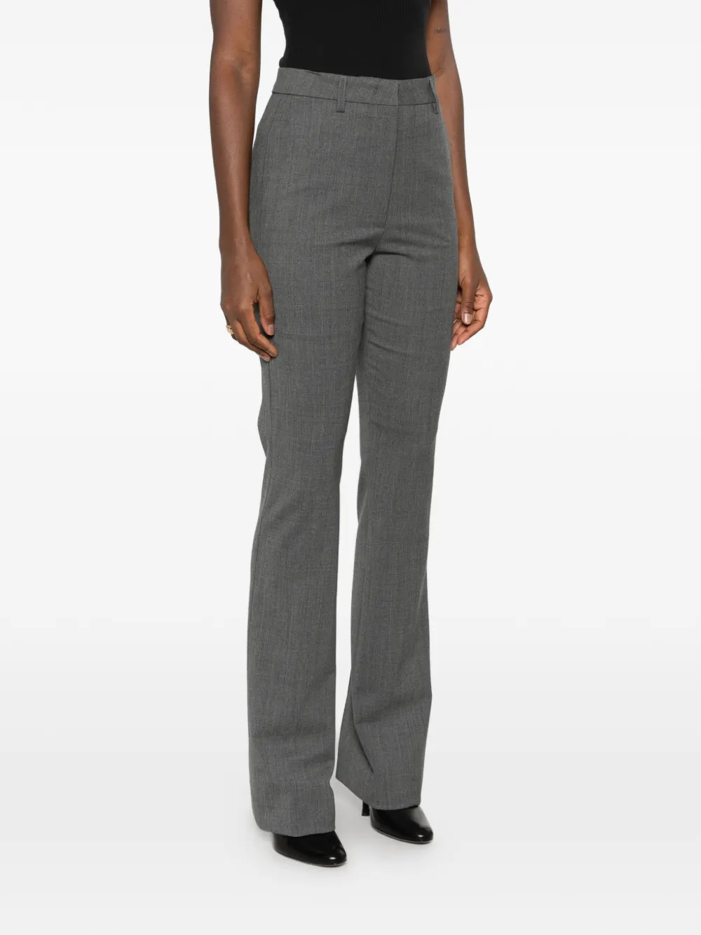 THELATEST Elvira split-hem trousers Grijs