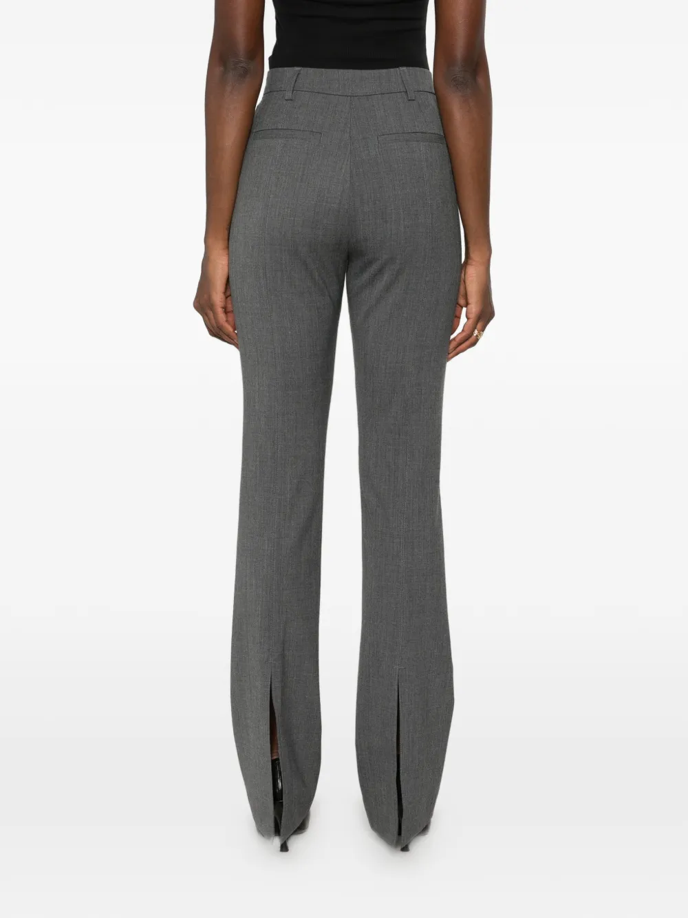 THELATEST Elvira split-hem trousers Grijs