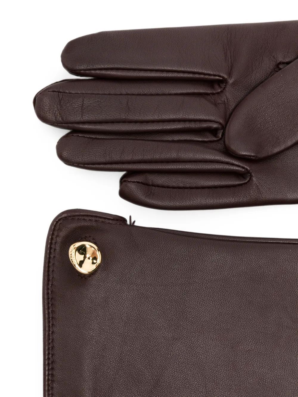 JOSEPH Florie leather gloves Bruin