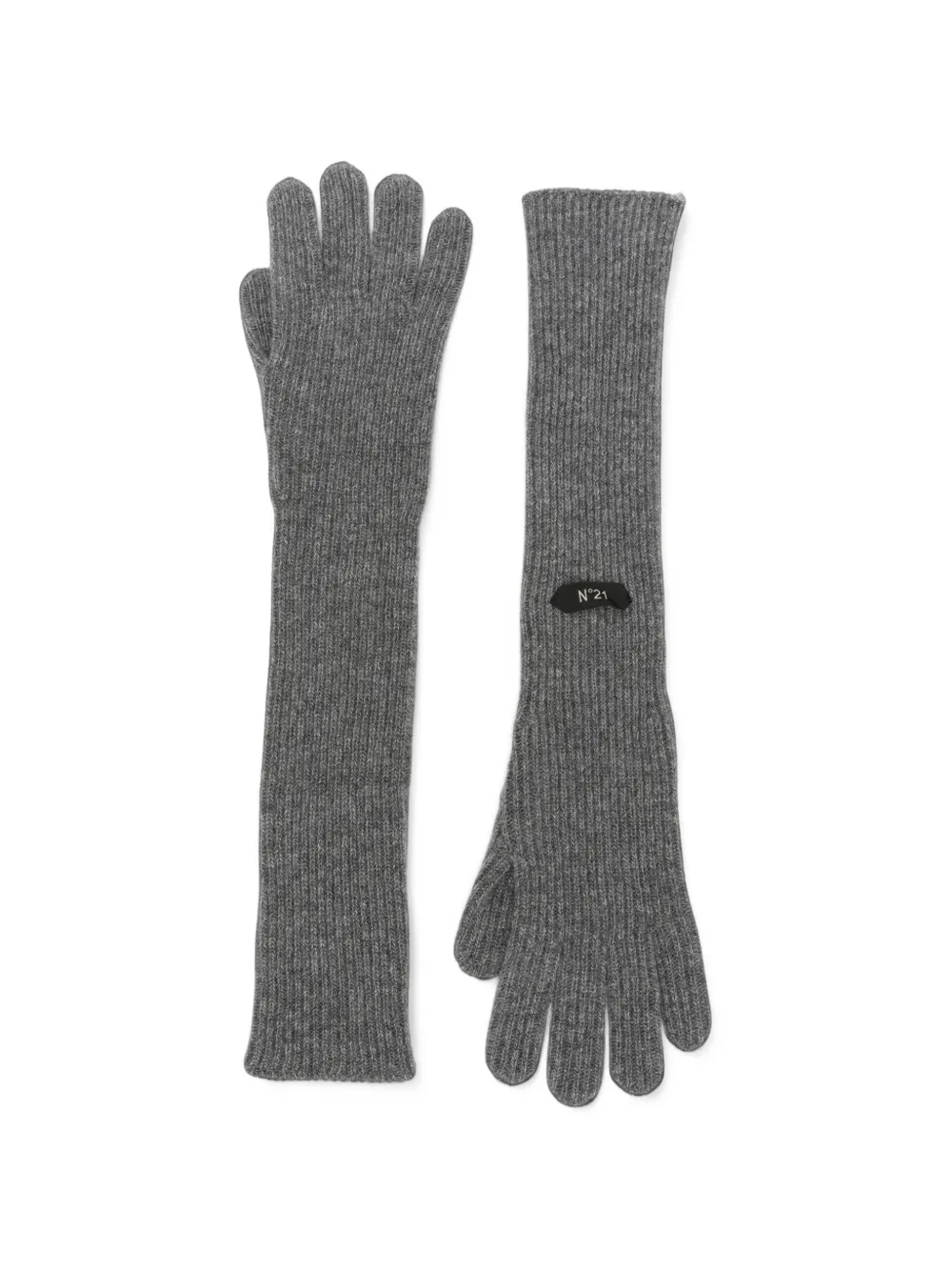 Nº21 ribbed-knit gloves - Grau