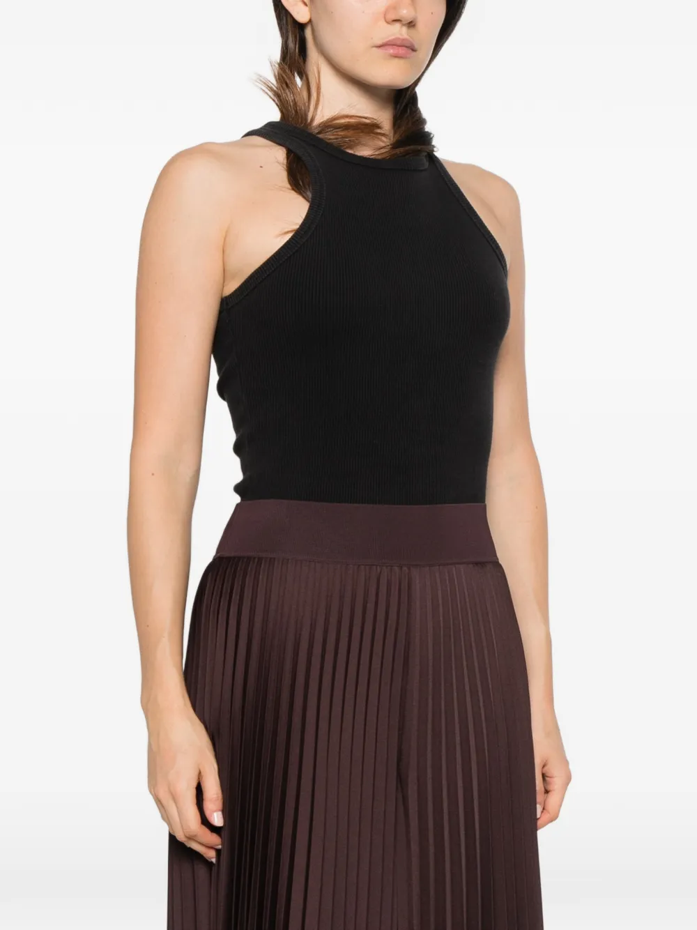 JOSEPH Ella pleated cropped trousers Bruin