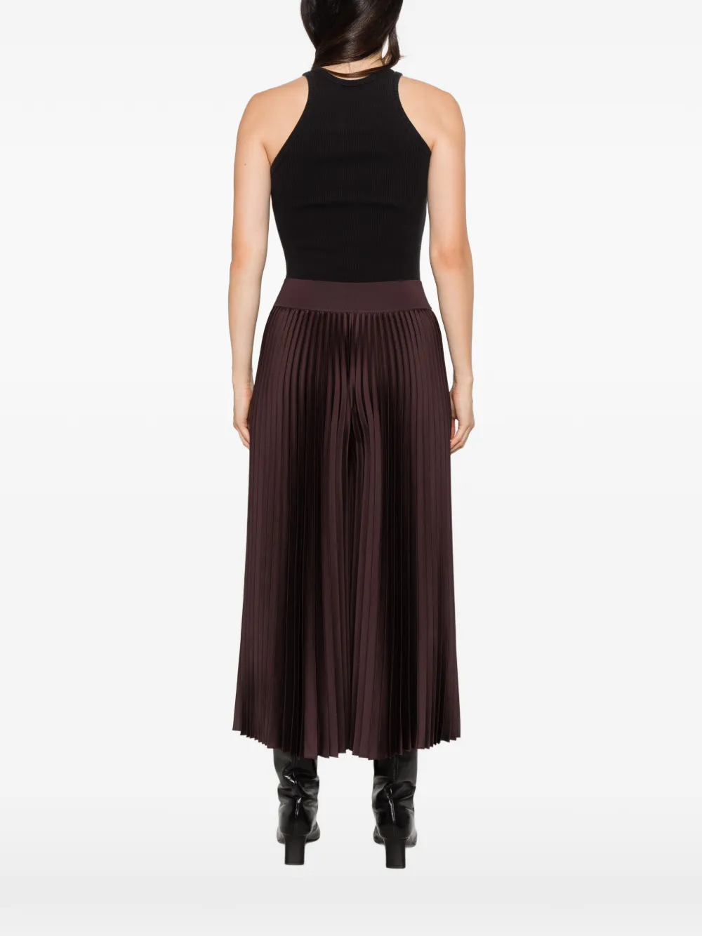 JOSEPH Ella pleated cropped trousers Bruin