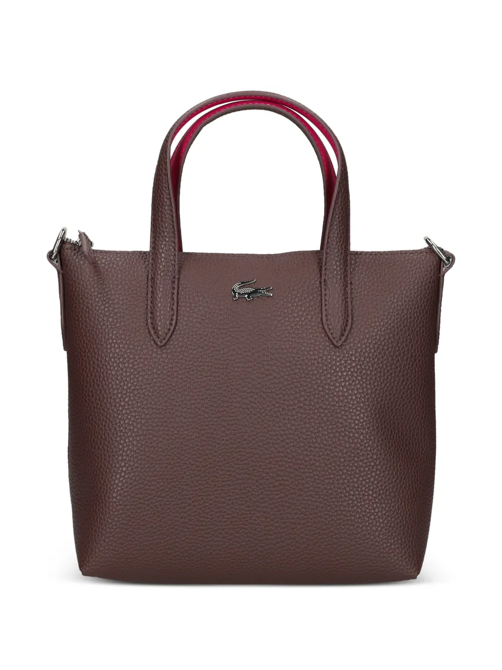 Lacoste logo-plaque tote bag - Rosso